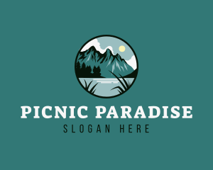 Picnic - Forest Mountain Lake logo design