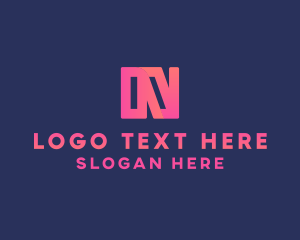 Gradient - Multimedia Company Letter N logo design