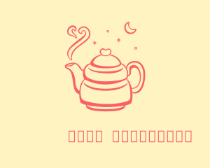 Moon - Heart Moon Teapot logo design