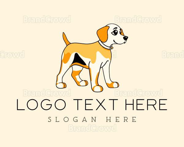 Cute Puppy Dog Cartoon Logo