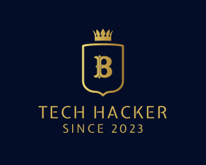 Hacking - Royal Crown Shield logo design
