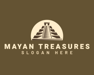 Mayan - Mayan Pyramid Architecture logo design