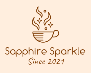 Sparkling Coffee Cup logo design