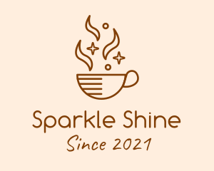 Sparkling Coffee Cup logo design