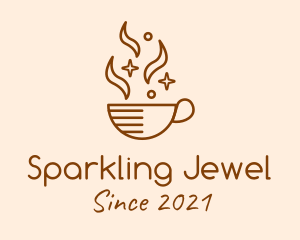 Sparkling Coffee Cup logo design