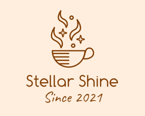 Sparkling Coffee Cup logo design