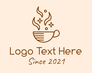 Minimalist - Sparkling Coffee Cup logo design