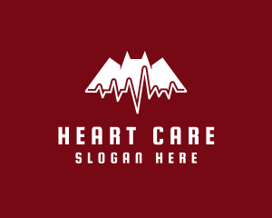Cardiology - Bat Cardiology Pulse logo design