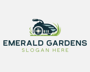 Lawn Mower Grass Cutting logo design