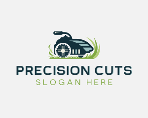 Lawn Mower Grass Cutting logo design