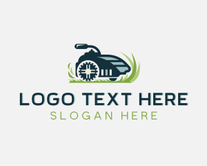 Leaf - Lawn Mower Grass Cutting logo design