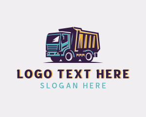 Haulage - Dump Truck Trucking logo design