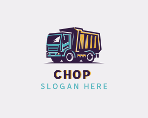 Mobile Crane - Dump Truck Trucking logo design