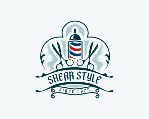 Haircut Barbershop Scissors logo design