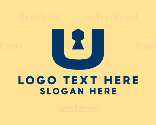 Keyhole Letter U Logo
