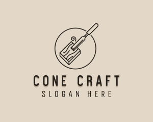 Chisel Woodworking Carpentry logo design