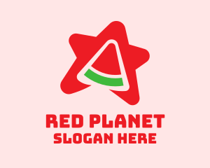 Red Watermelon Star  logo design