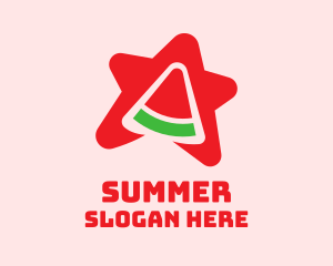 Red Watermelon Star  logo design