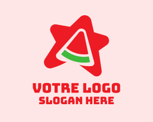 Star - Red Watermelon Star logo design