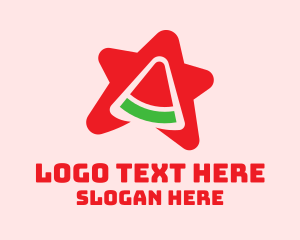 Sliced - Red Watermelon Star logo design