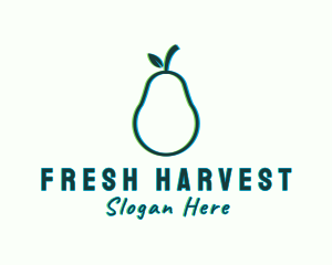 Fruit - Natural Pear Fruit logo design