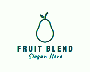 Smoothie - Natural Pear Fruit logo design