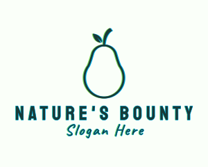 Natural Pear Fruit logo design