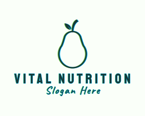 Natural Pear Fruit logo design