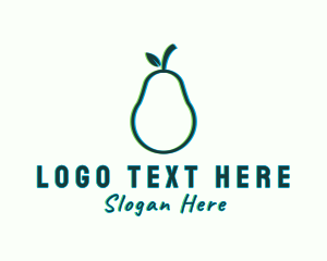 Smoothie - Natural Pear Fruit logo design
