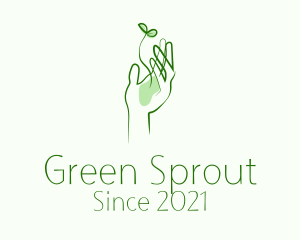 Seedling - Plant Seedling Hand logo design