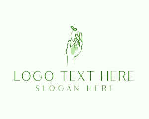 Hand - Plant Seedling Hand logo design