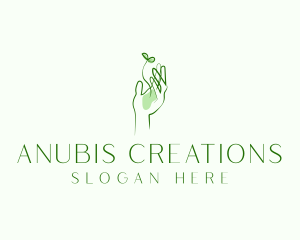 Plant Seedling Hand logo design