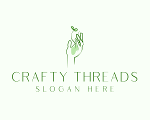 Plant Seedling Hand logo design