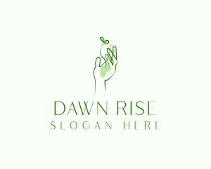 Plant Seedling Hand logo design