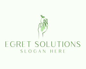 Plant Seedling Hand logo design