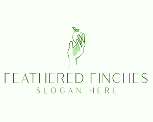 Plant Seedling Hand logo design