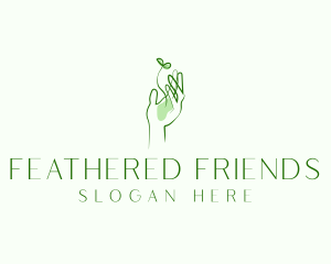 Plant Seedling Hand logo design