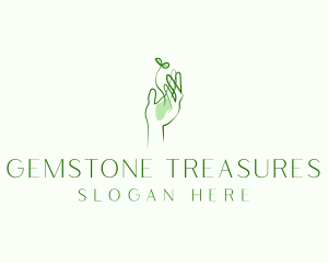 Plant Seedling Hand logo design