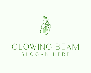 Plant Seedling Hand logo design