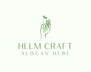 Plant Seedling Hand logo design