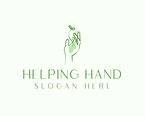 Hand - Plant Seedling Hand logo design