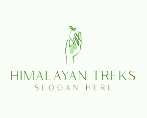 Plant Seedling Hand logo design