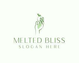 Plant Seedling Hand logo design