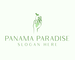 Plant Seedling Hand logo design