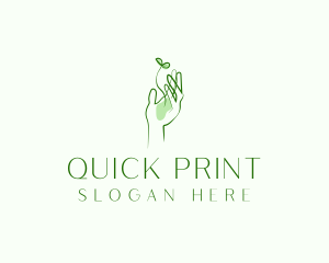 Plant Seedling Hand logo design