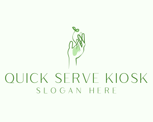 Plant Seedling Hand logo design