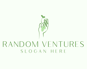 Plant Seedling Hand logo design