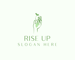 Plant Seedling Hand logo design