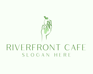 Plant Seedling Hand logo design