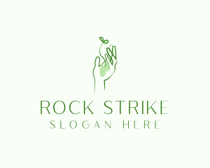 Plant Seedling Hand logo design